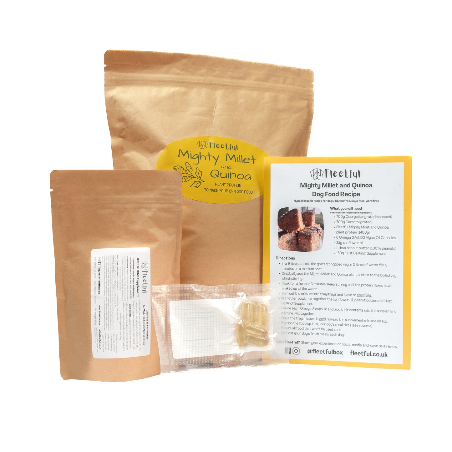 Fresh Vegan Dog Food Kit - Mighty Millet and Quinoa