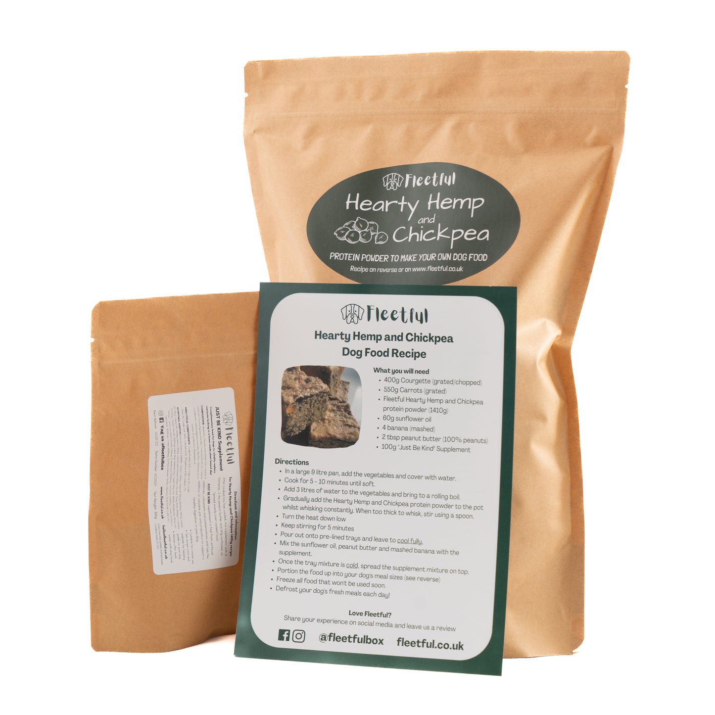 Fresh Vegan Dog Food Kit - Hearty Hemp and Chickpea